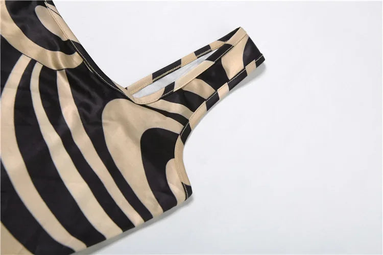 Backless Screw Thread Mini Dress