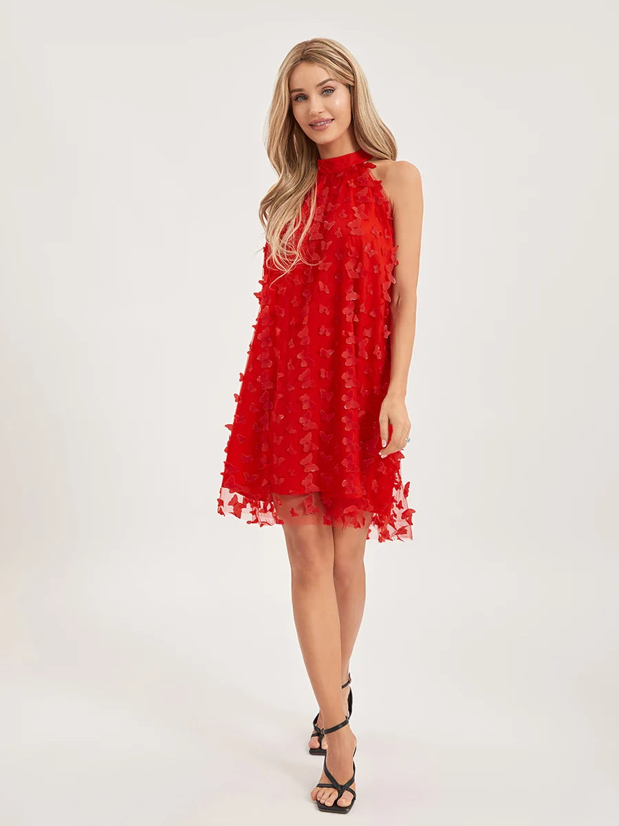 Butterfly Mesh Dress