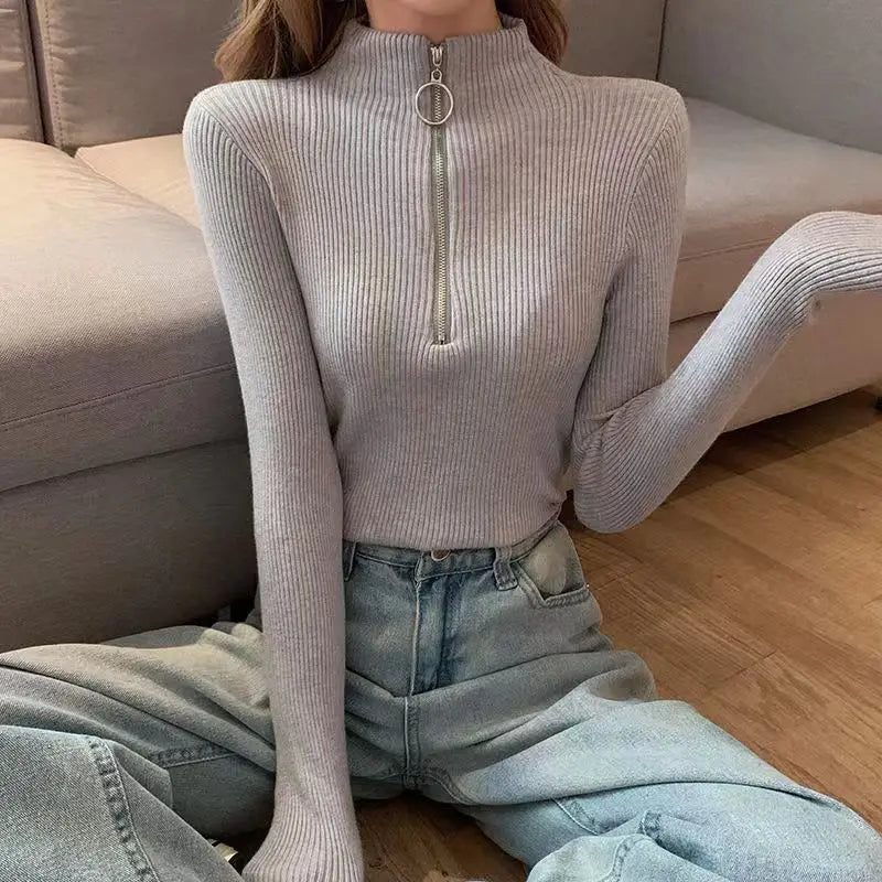 Half-Zip Turtleneck Sweater