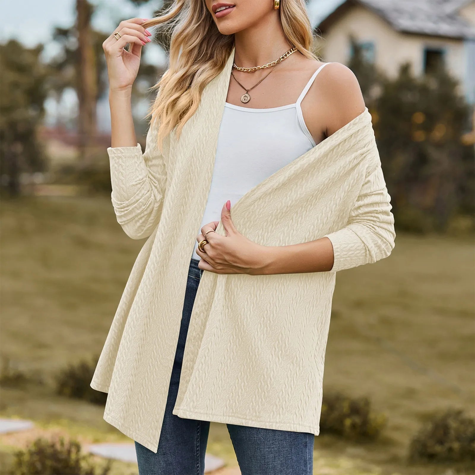 Loose Solid Color Cardigan