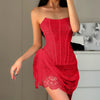 Strapless Lace Mini Dress