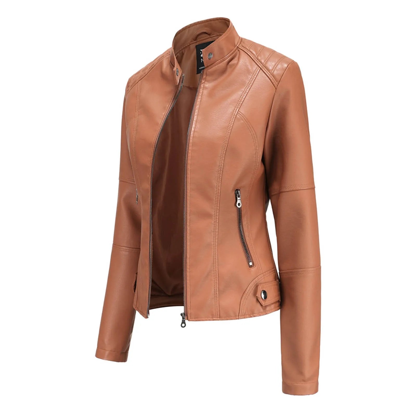 PU Leather Bomber Jacket