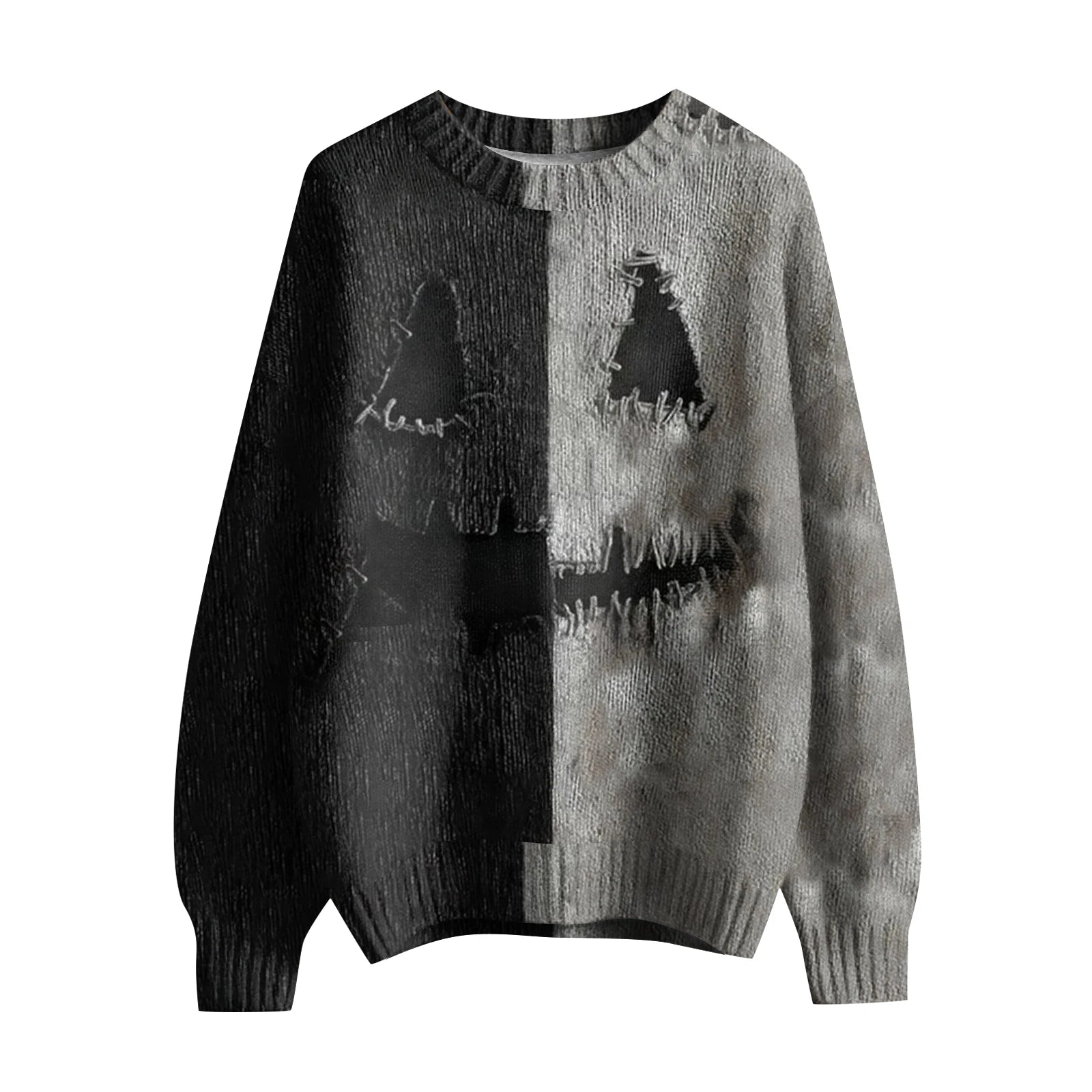 Printed Oversized Knit Sweater