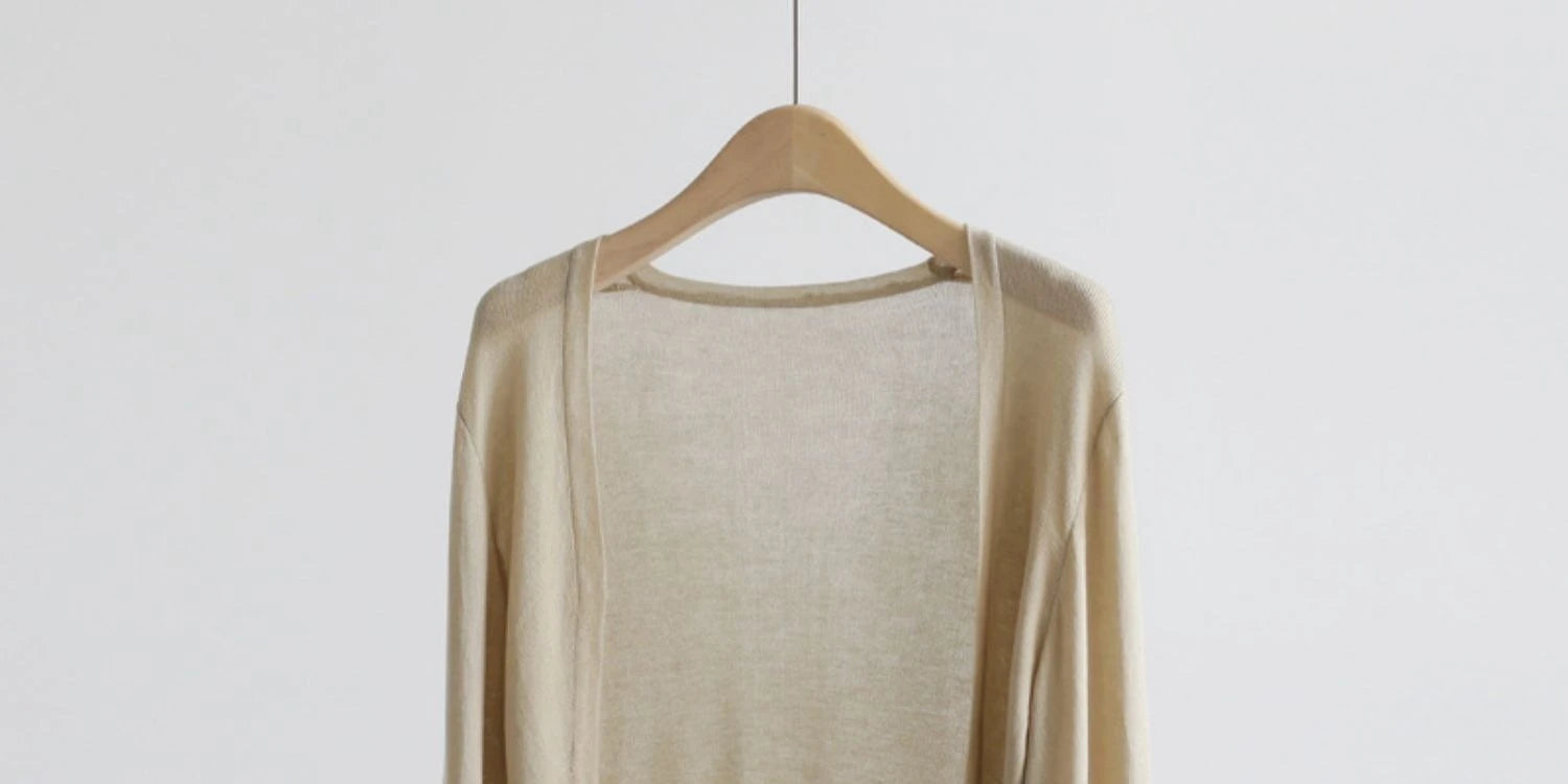 Short Ice Silk Knitted Sun Protection Cardigan
