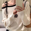 Off-Shoulder Knit Sweater