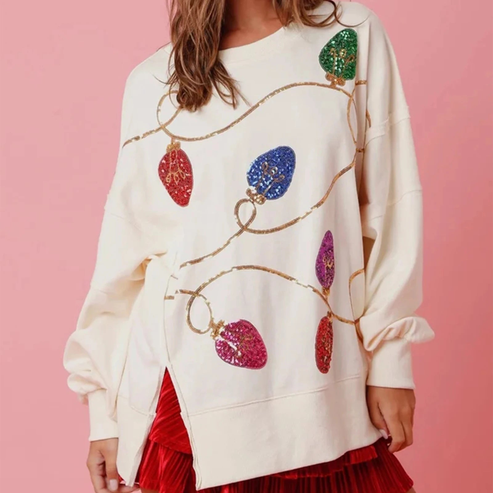 Winter Glow Sequin Sweatshirt