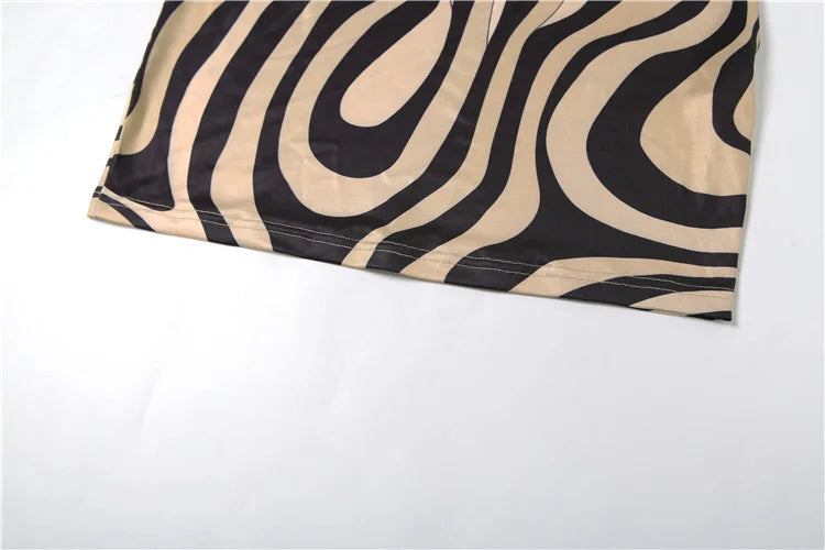 Backless Screw Thread Mini Dress