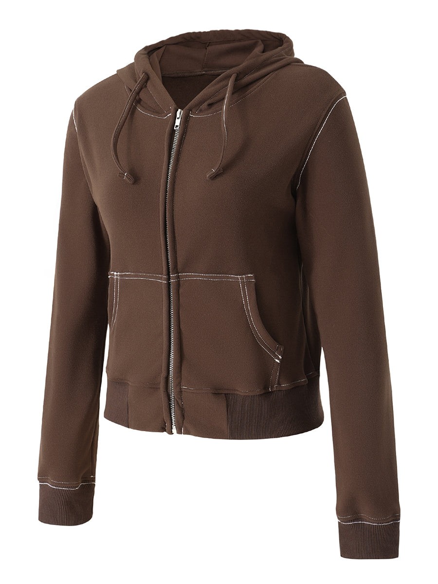 Cozy Retro Zip-Up Hoodie