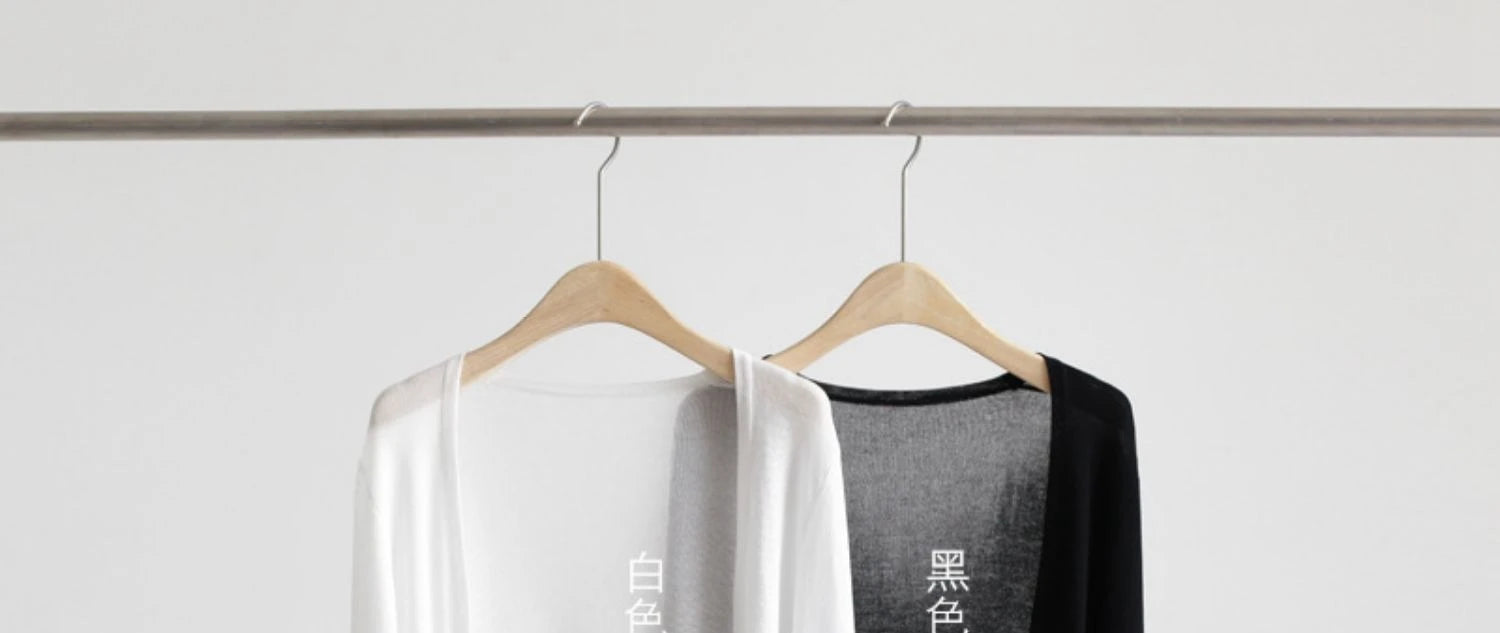 Short Ice Silk Knitted Sun Protection Cardigan