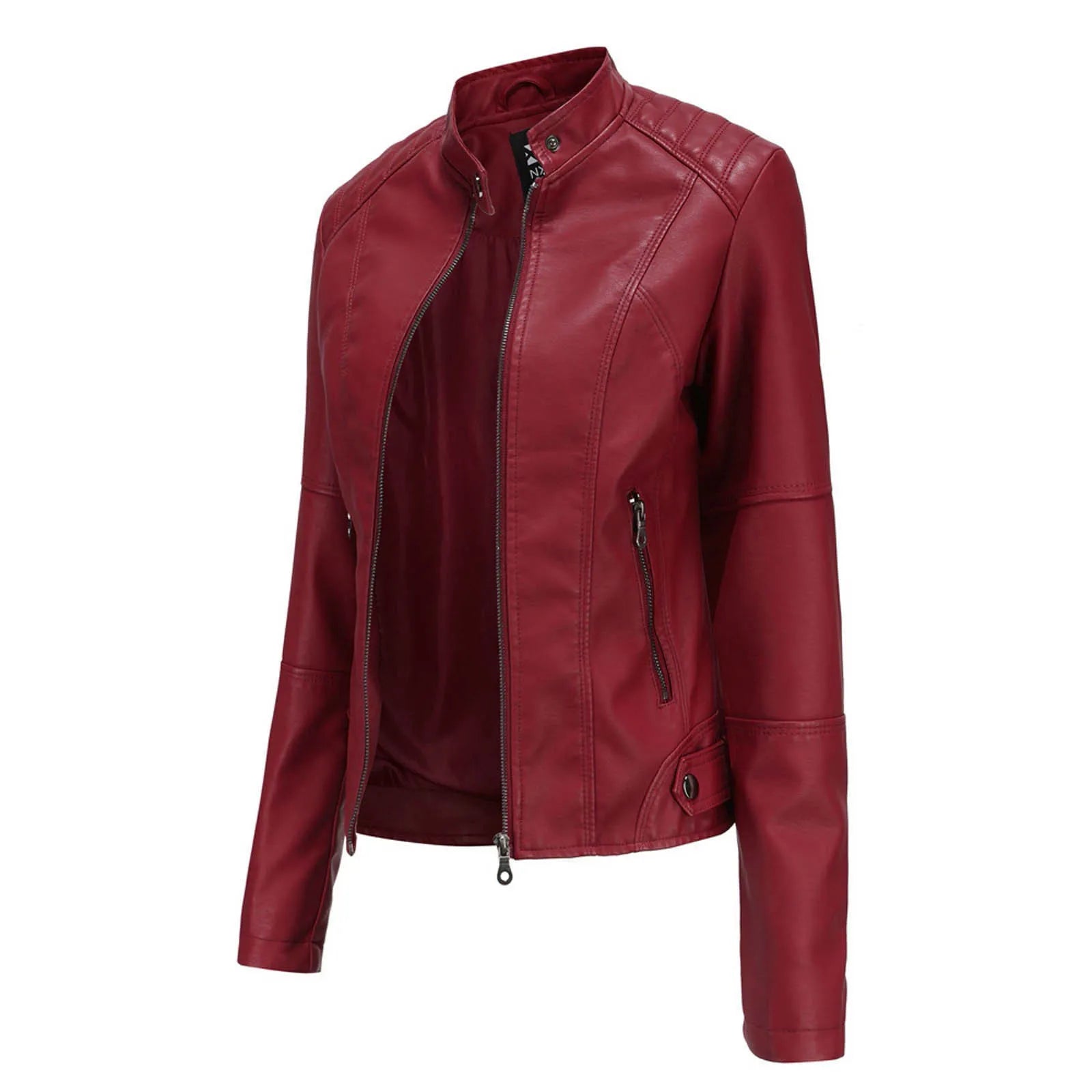 PU Leather Bomber Jacket