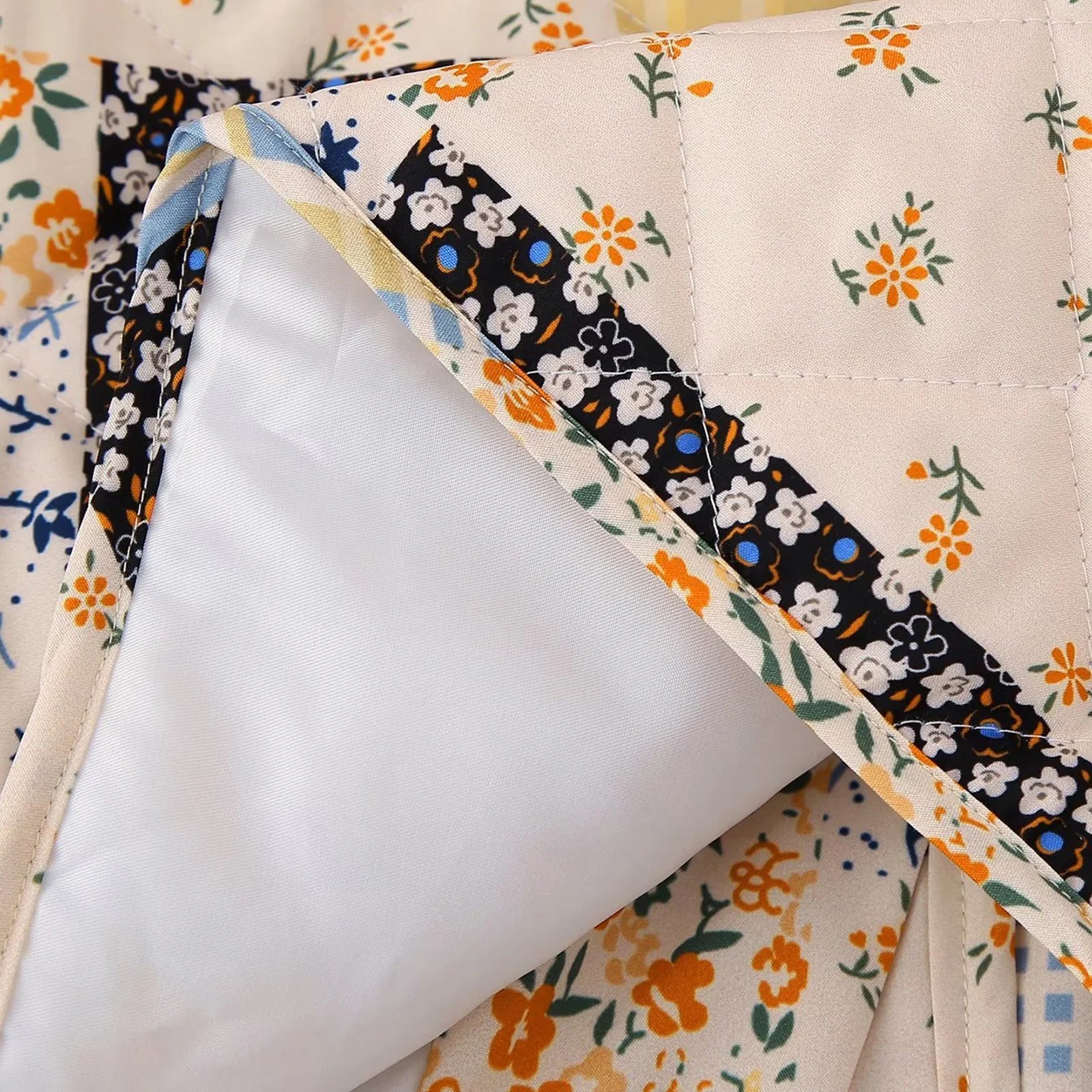 Floral Quilted Button Jacket