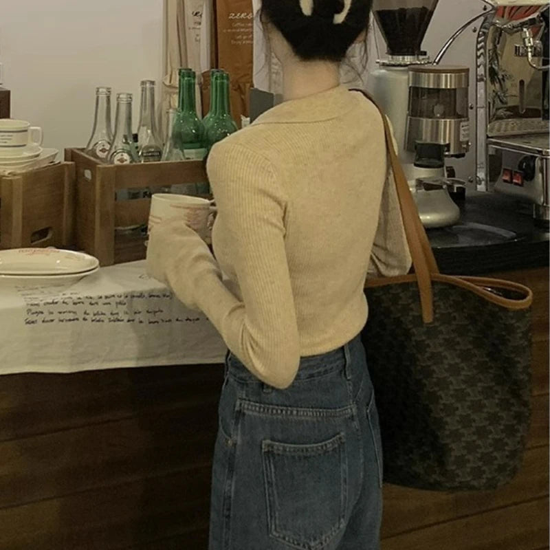 Off-Shoulder Knit Sweater