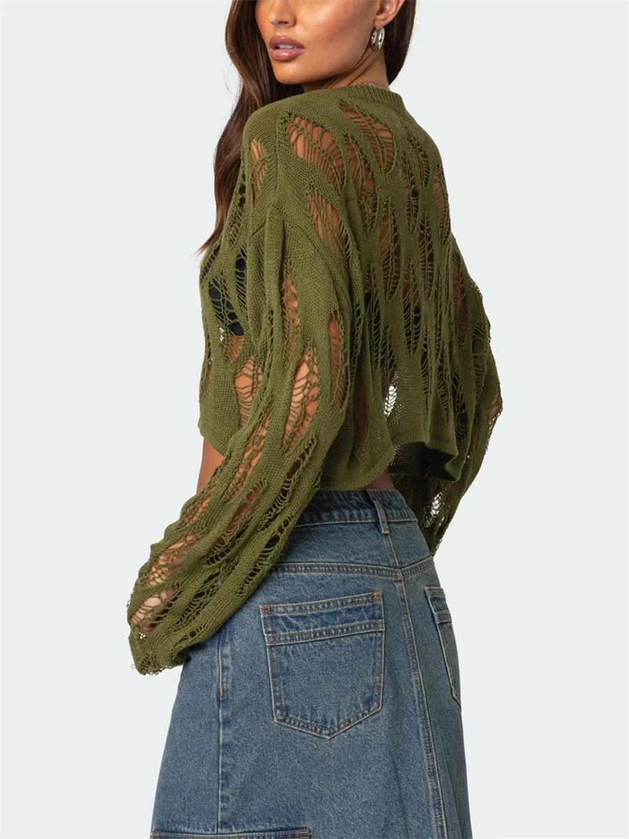 Chunky Ribbed Cropped Sweater