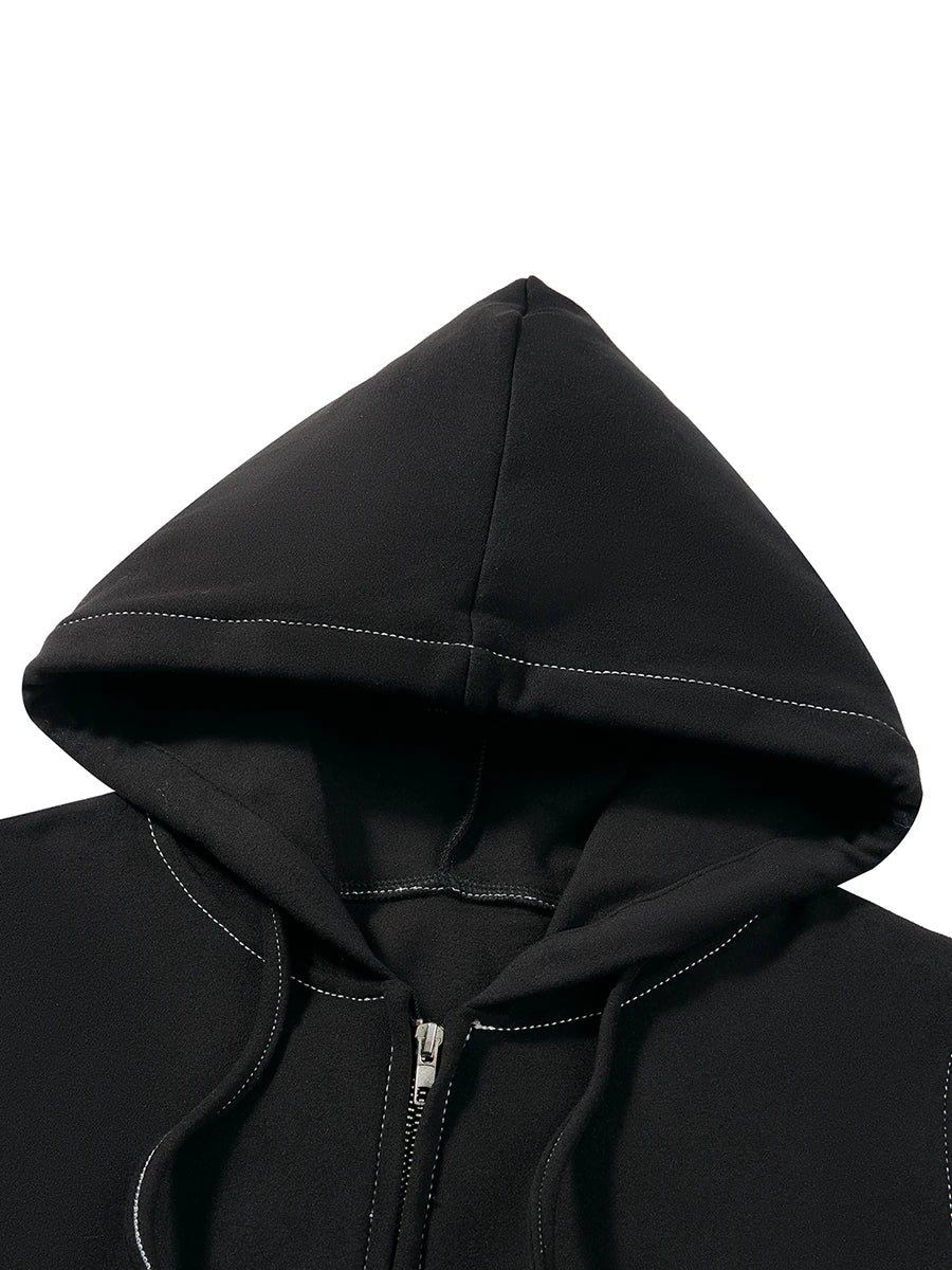 Cozy Retro Zip-Up Hoodie