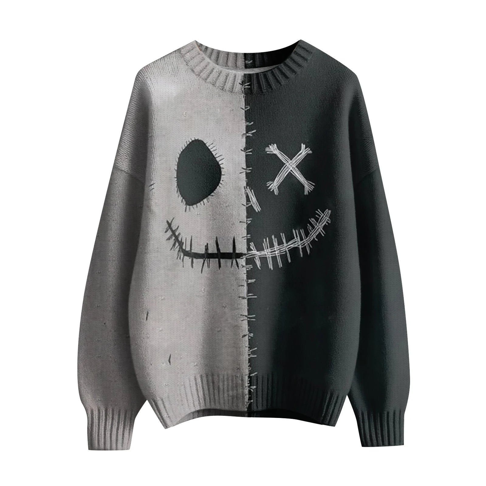 Printed Oversized Knit Sweater