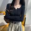 Slim Fit Long Sleeve Knit Top