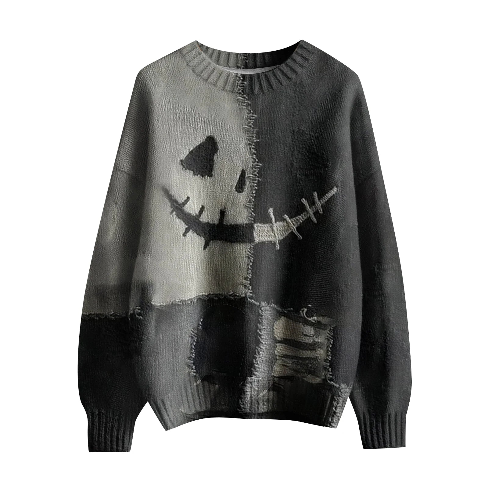 Printed Oversized Knit Sweater