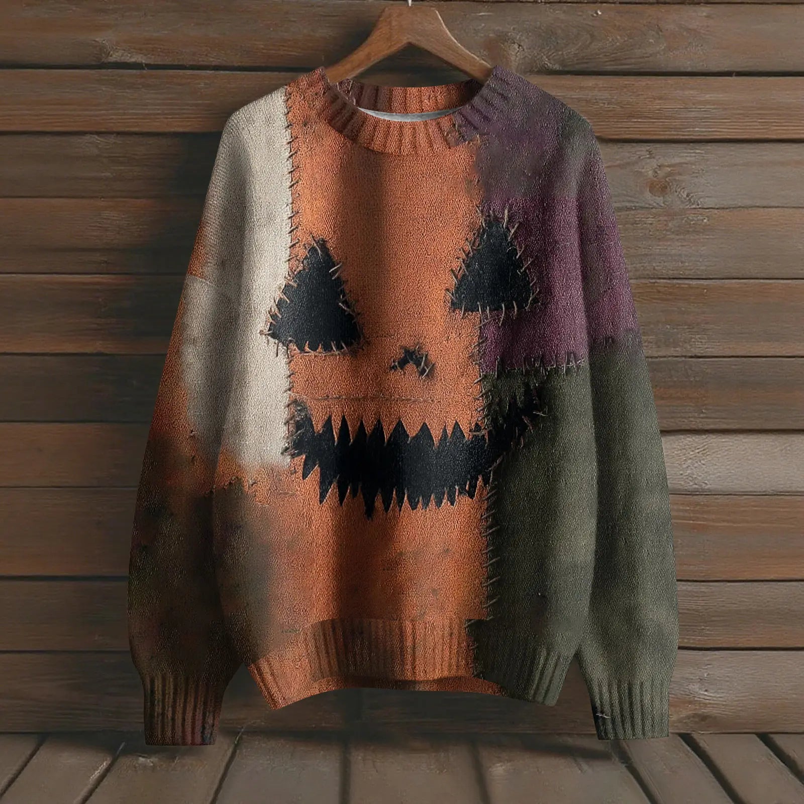 Printed Oversized Knit Sweater