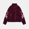 Crimson Charm Embroidered Jacket