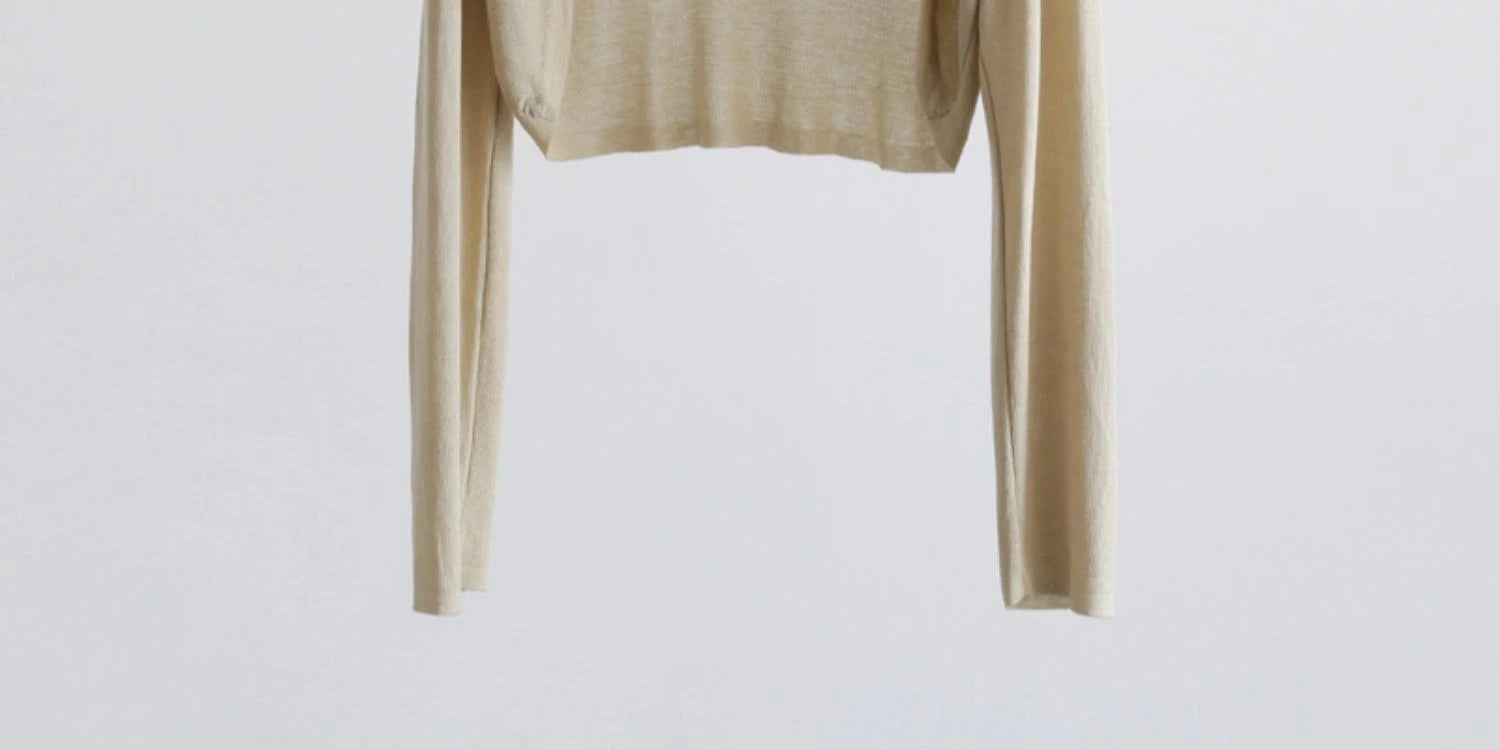 Short Ice Silk Knitted Sun Protection Cardigan