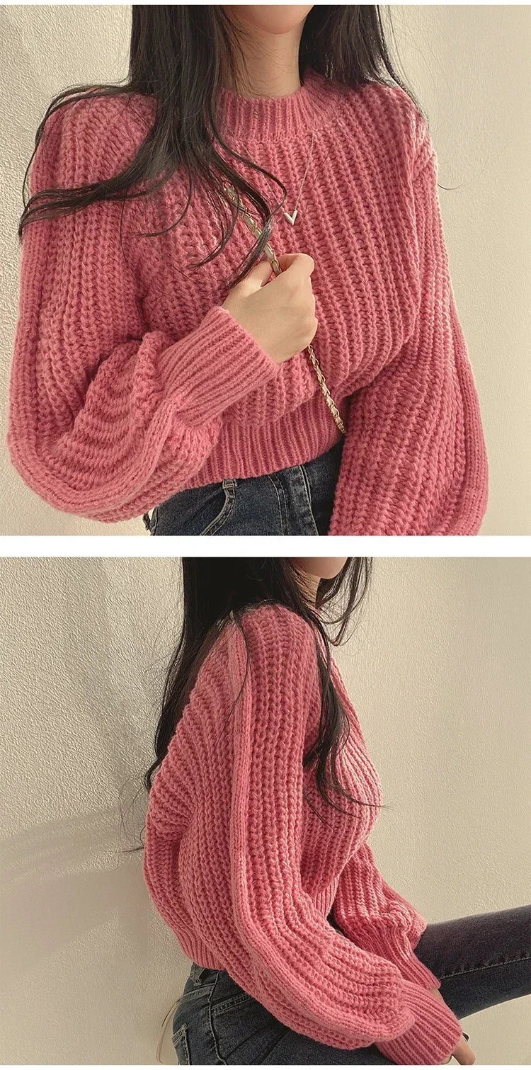 Cropped Knit Pullover
