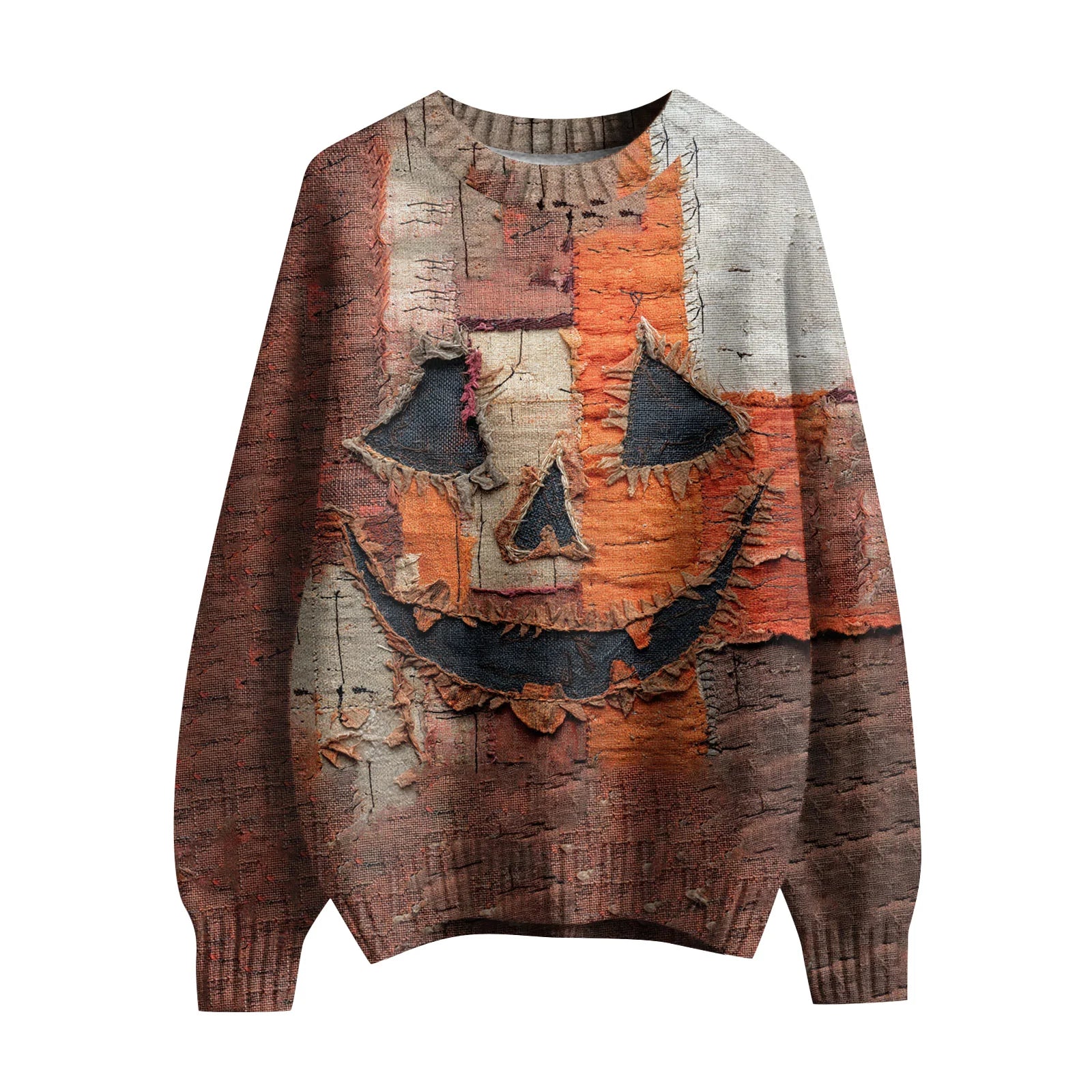 Printed Oversized Knit Sweater