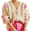 Soft Pink Cable Knit Cardigan