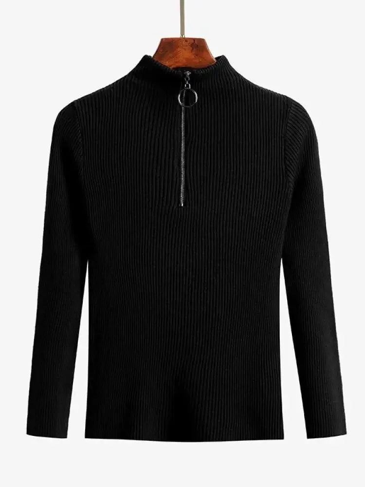 Half-Zip Turtleneck Sweater