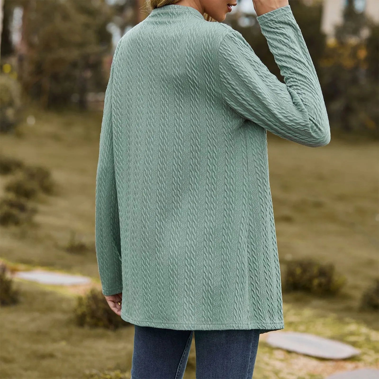 Loose Solid Color Cardigan