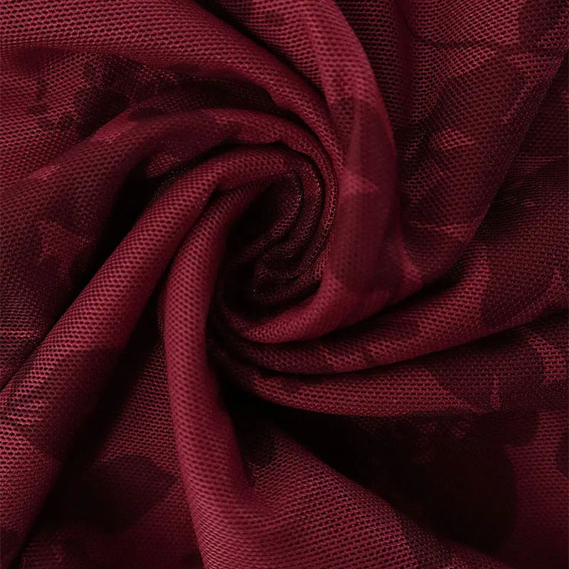 Wine Red Knitted Mini Dress