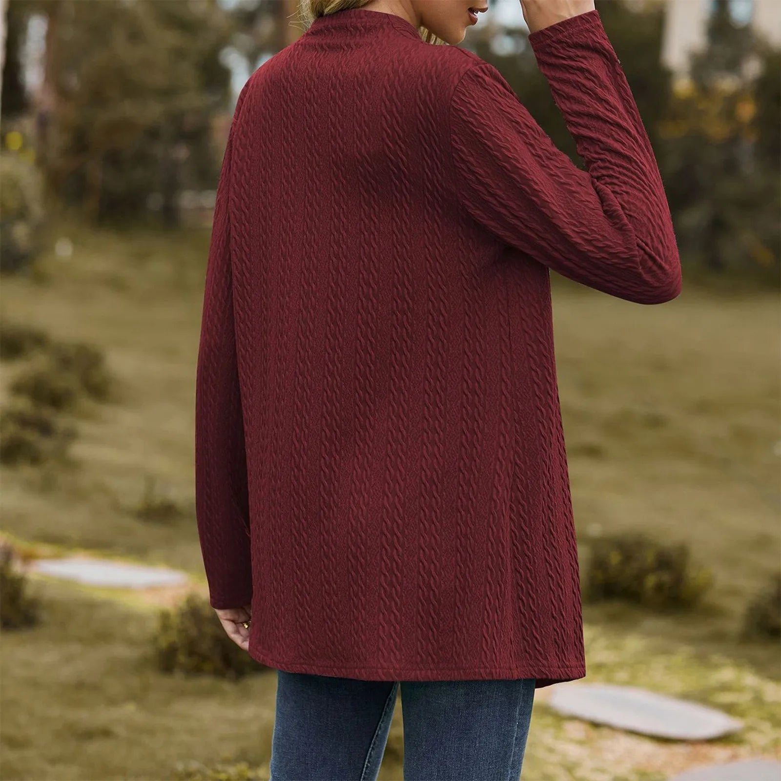 Loose Solid Color Cardigan