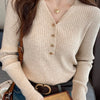Slim V-Neck Knit Pullover