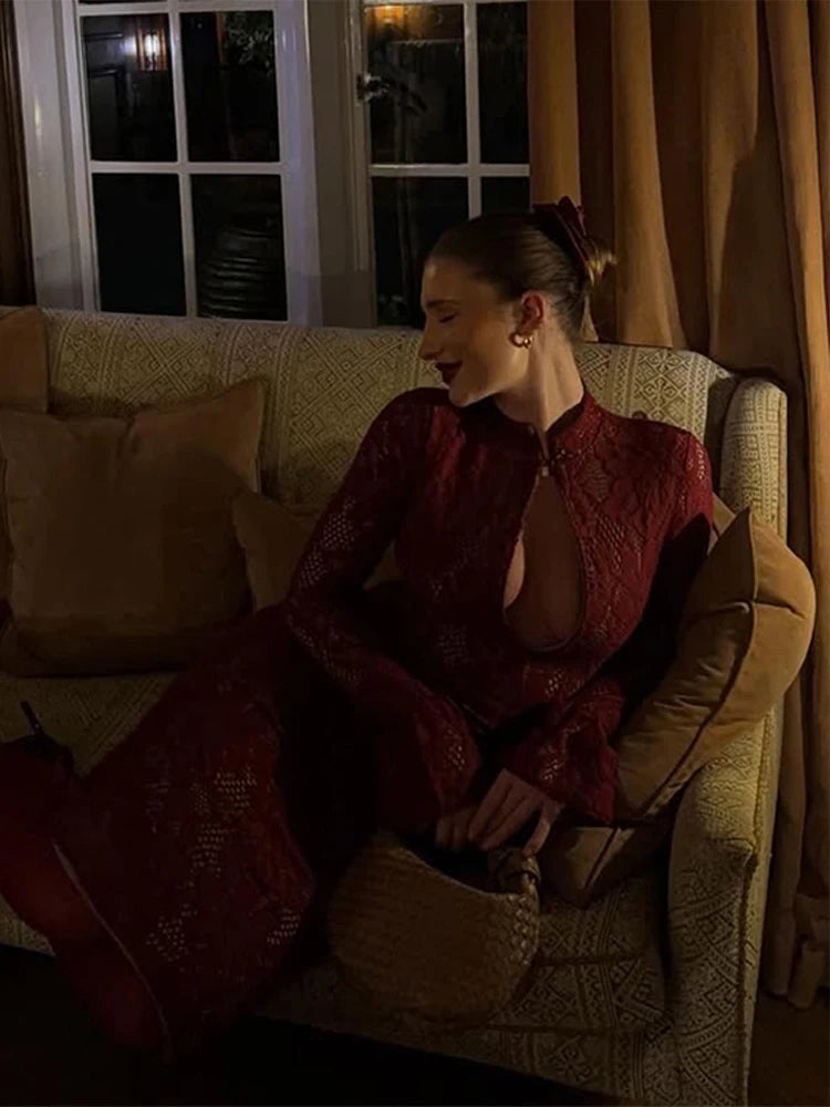 Elysian Charm Floral Lace Dress