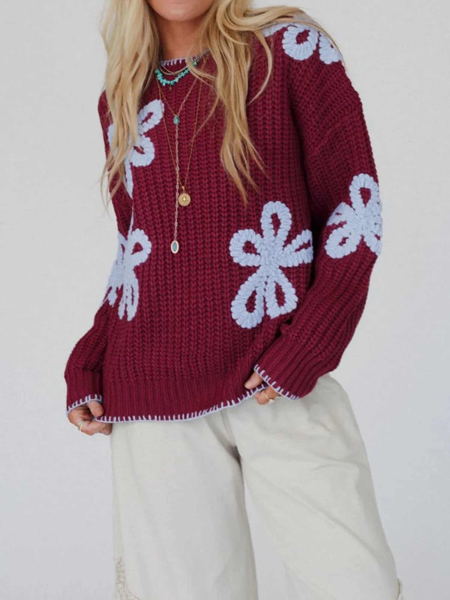 Floral V-Neck Cardigan