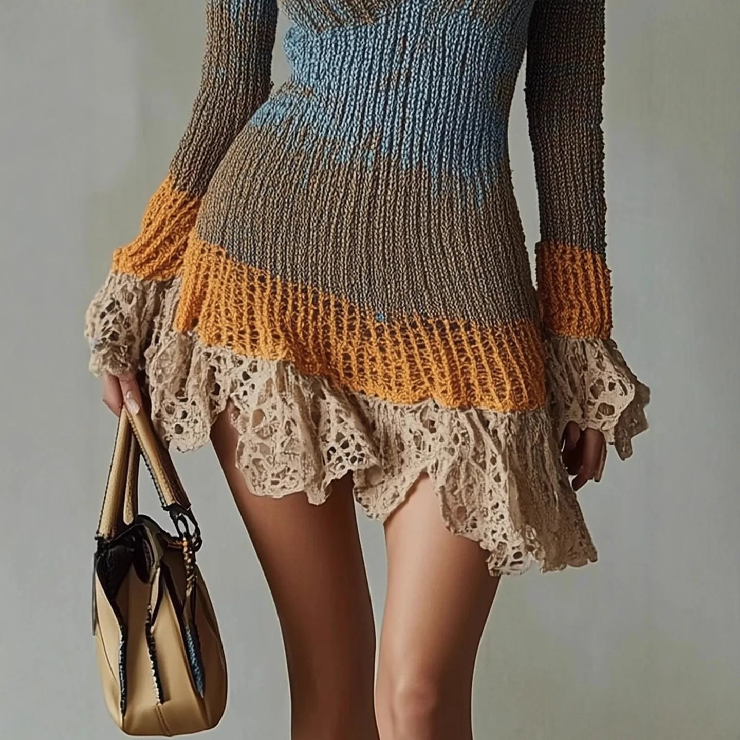 Elysian Ember Knit Dress