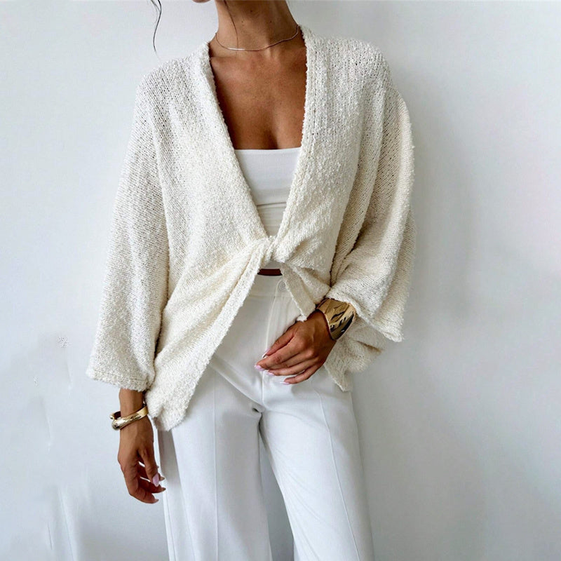 Criss Cross Front Knit Sweater