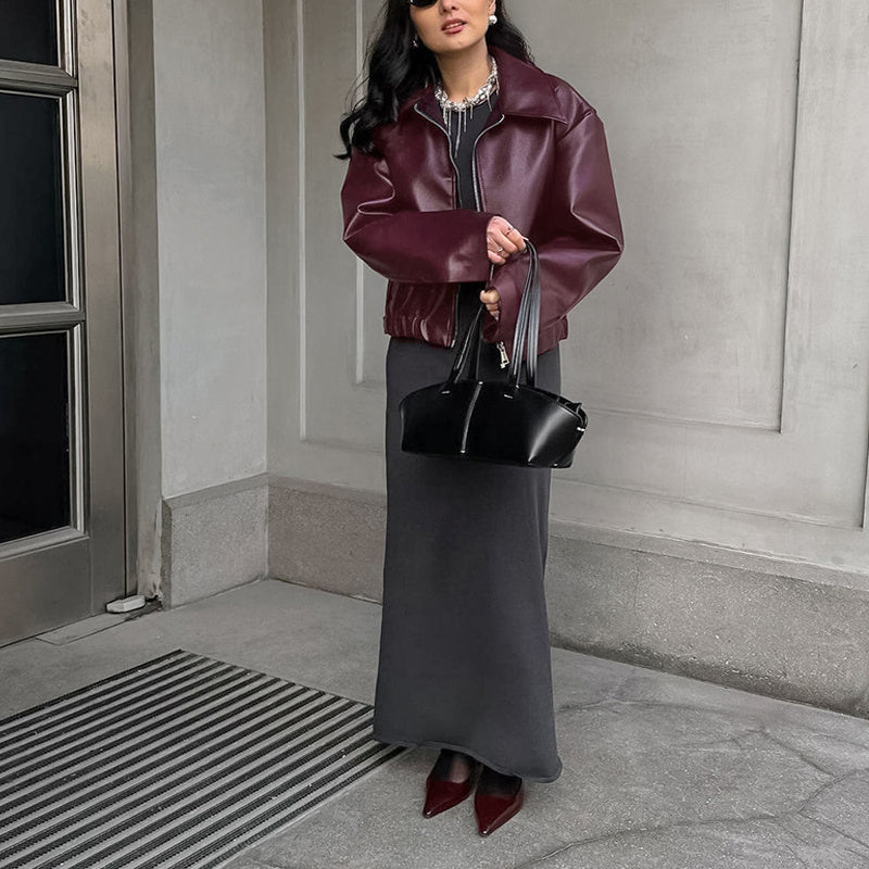 Faux Leather Biker Jacket