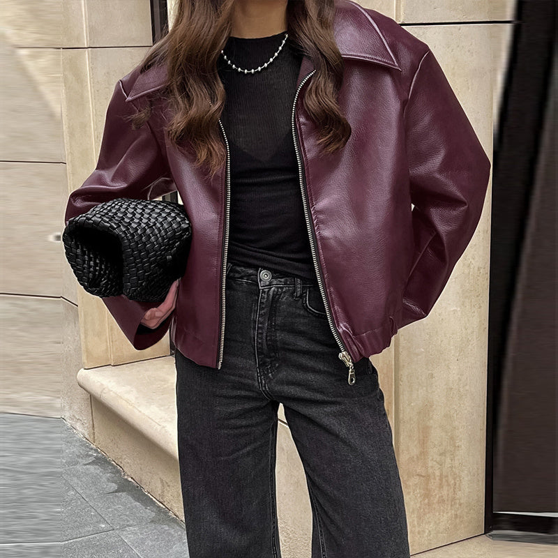 Faux Leather Biker Jacket