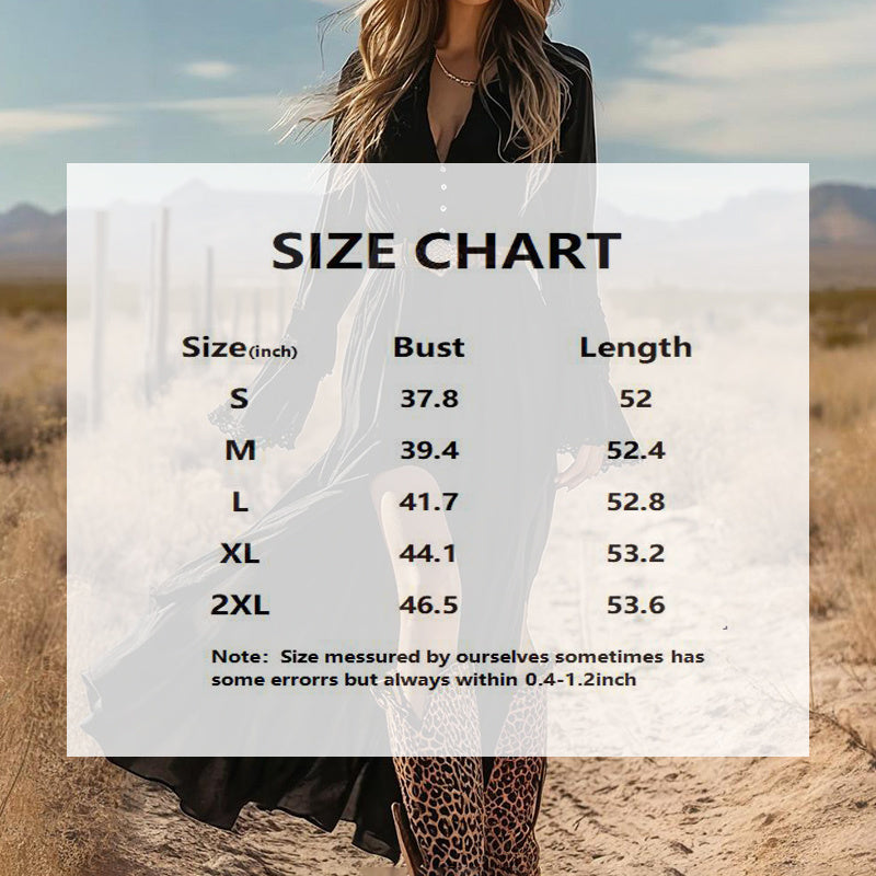 Vintage Western V-Neck A-Line Dress