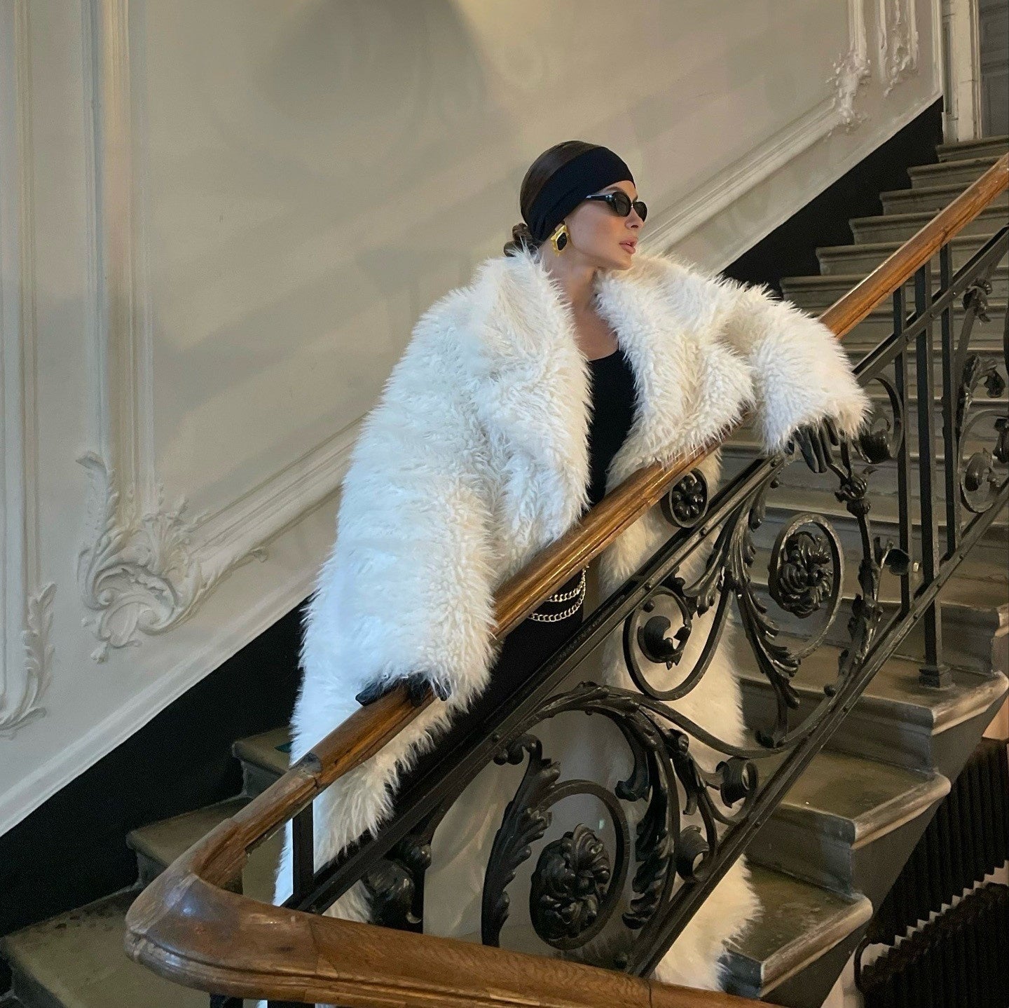 Eco-Friendly Faux Leather Fur Coat