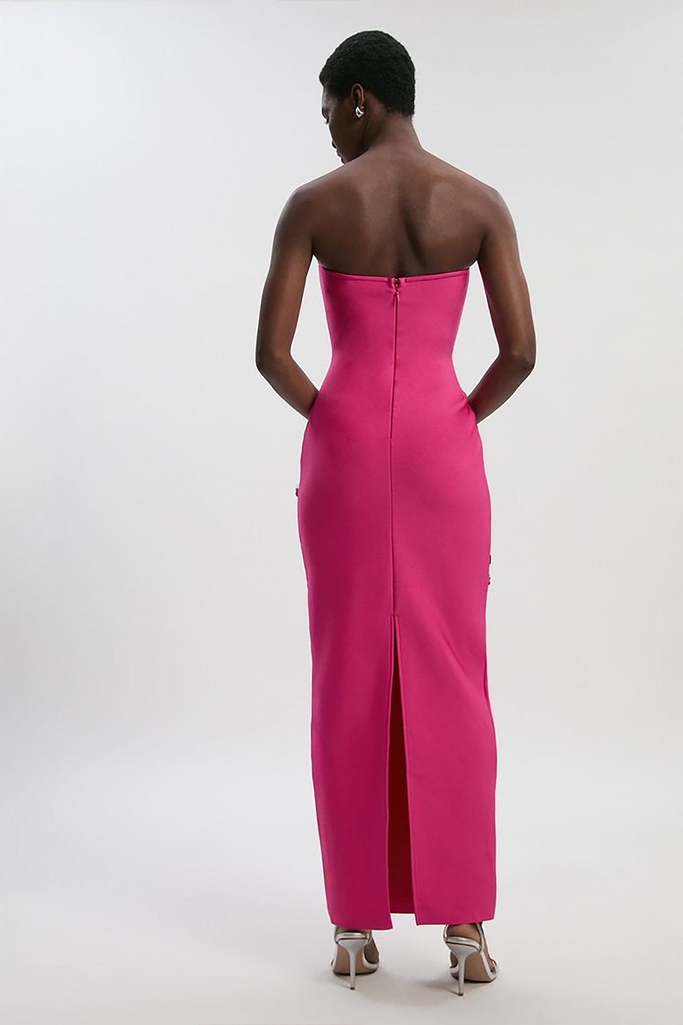 Rose Élan Embellished Column Gown