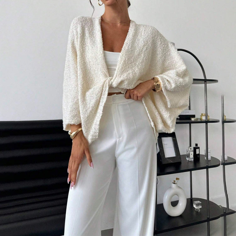 Criss Cross Front Knit Sweater