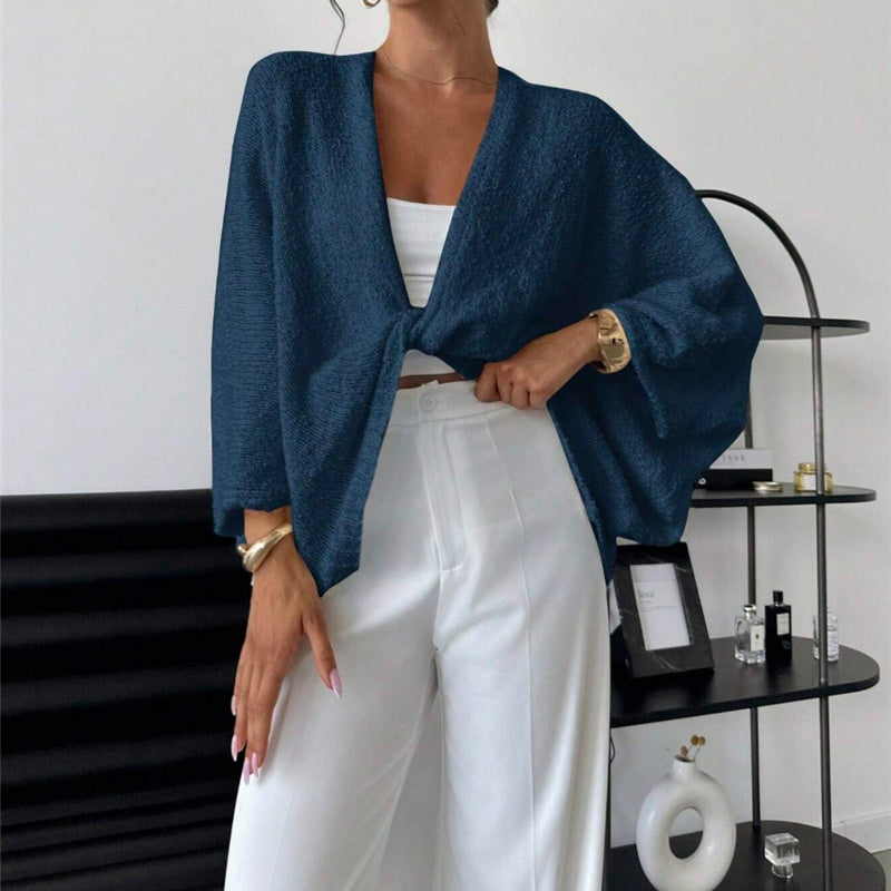 Criss Cross Front Knit Sweater